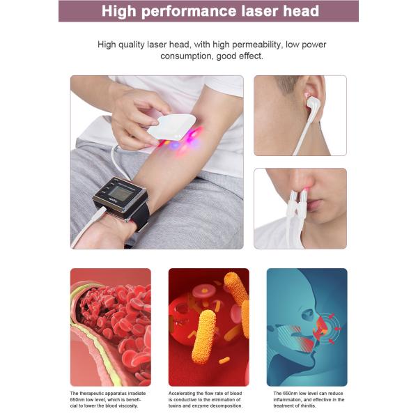 High Blood Pressure Laser Therapy Watch 650nm 450nm For Hypertension Management