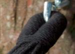 Backyard Patio Black Hand Woven Mayan Hammock , Non Spreader Bar Woven Rope