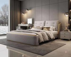 China Luxury Hotel Bedroom Set Custom Hotel Room King Size Bed on sale