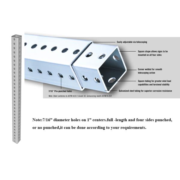 12 & 14 GAUGE PERFORATED SQUARE POST