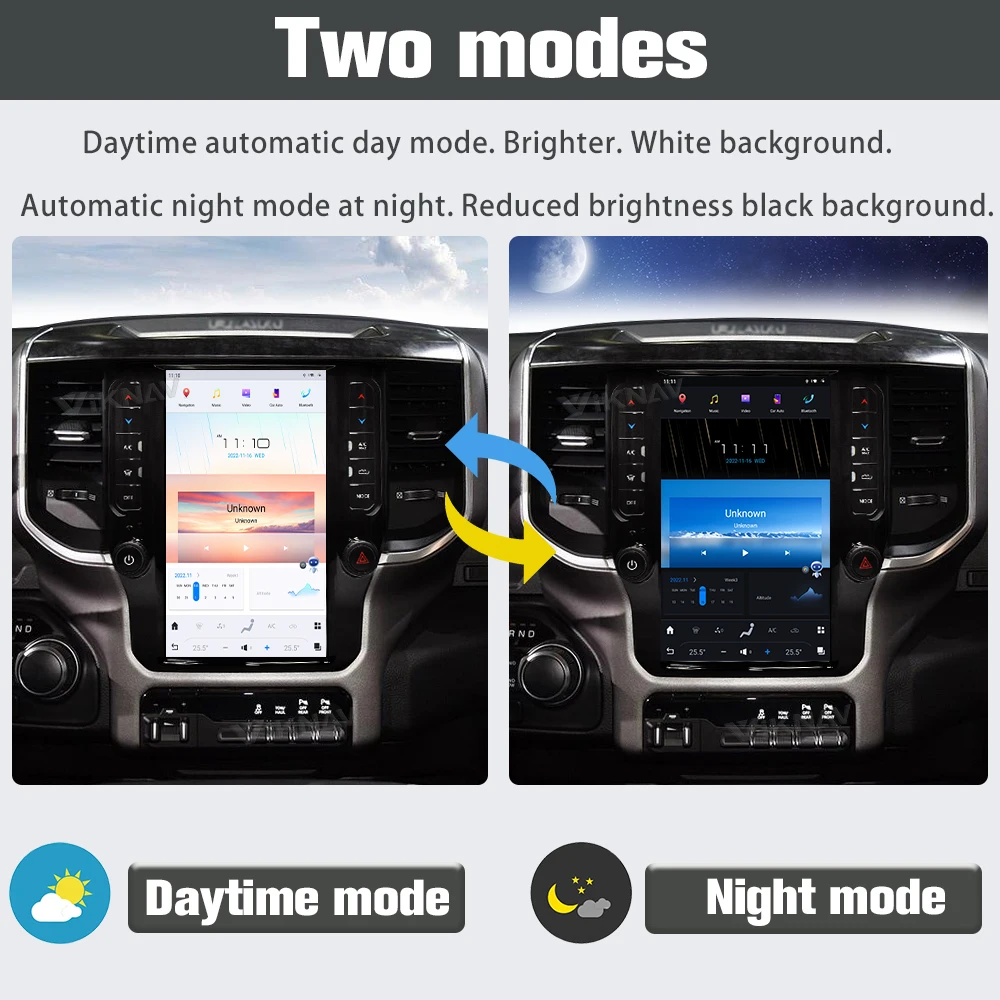 VIKNAV 11.8 Inch Car Radio For Dodge Ram 1500 (2020 2021 2022 2023) Touch Screen Multimedia Player