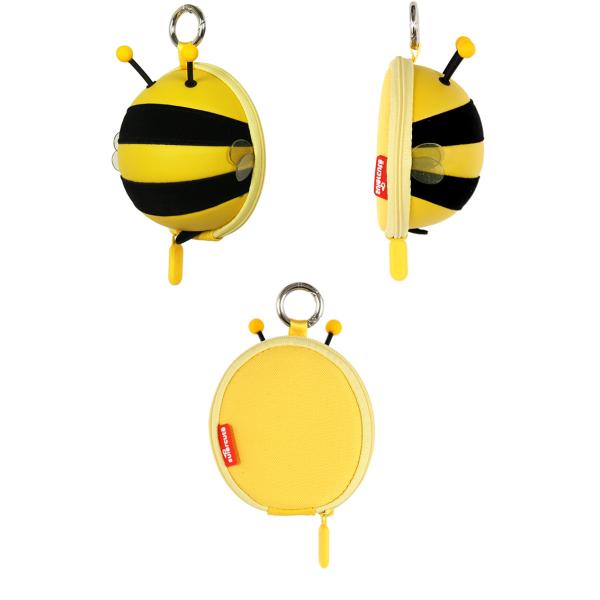 Supercute Customizable Zipper Wallet 3D Eva Bee Mini Coin Purse Keychain