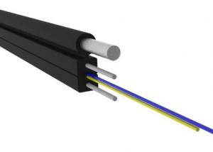 LSZH FTTX / FTTH Drop Cable , Single Mode Aerial Fiber Optic Cable