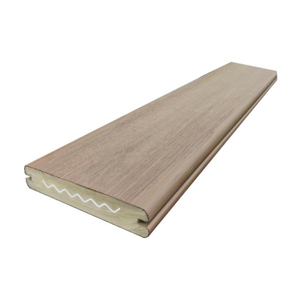 140mm*25mm Luxury Strengthen Outdoor Terrace Deck Garden Flooring with Aluminum Profiles