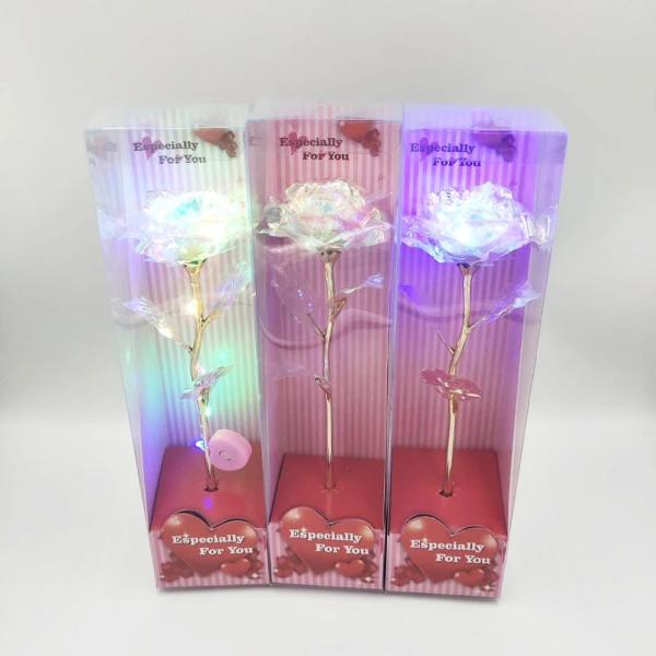 Luxury Gift Enchanted Rose 24k Galaxy Roses In Glass