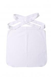 China Twill 2/1 Patch Pocket Polyester 65% Cotton 35% Chef White Half Apron on sale