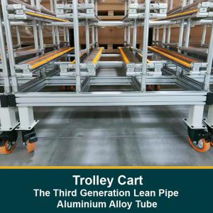 Quality The Third Generation Lean Pipe Aluminium Alloy Tube For Trolley Cart wholesale