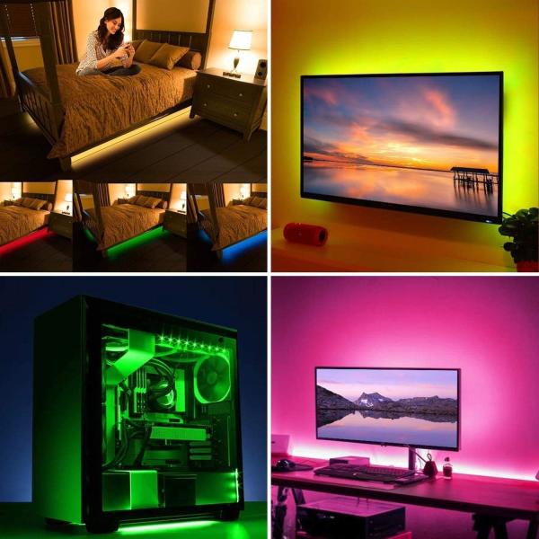60 Leds/m RGB 5050 LED Strip With IR Controller Dimmable Customizable