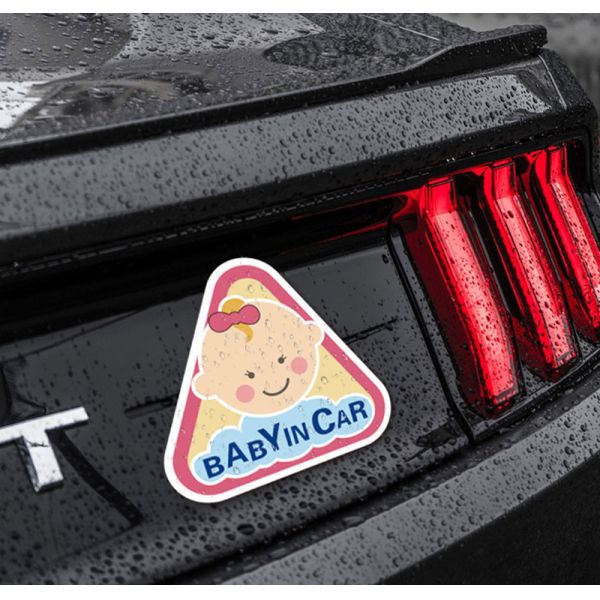 Customized Warning Kiss Cut Stickers Decals For Car Window Baby In Car