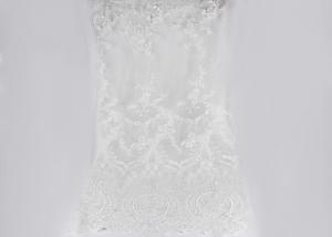 China African French White Embroidered Lace Fabric Bridal Mesh Fabric For Party Dresses on sale