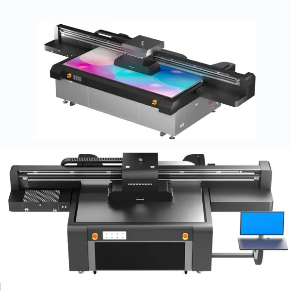 Large Format UV Industrial Inkjet Printer with Ricoh G6 Print Head Flatbed PVC Plastic Tube Printer Visual Position