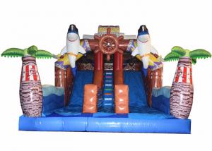 China Pirate Themed Dolphins Commercial Inflatable Water Slides For Rental In Amusement Park Inflatable Pirate Dry Slide on sale