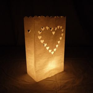 Quality Heart Paper Luminaries Bag (10 Pack) wholesale