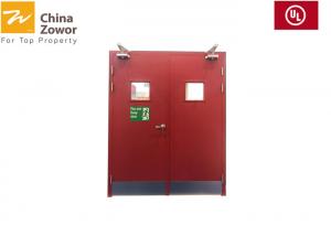 China Custom Made Exterior Metal Hinged 40 mm FD30 Fire Resistant Steel Doors/ Powder Coating Finish on sale