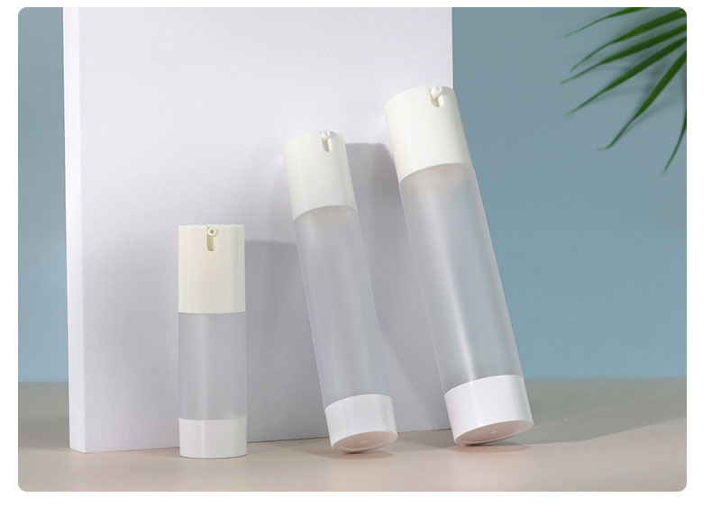 Cosmetic Airless Lotion Pump Bottles 30ml 60ml Plastic Serum Bottles Screen Printing