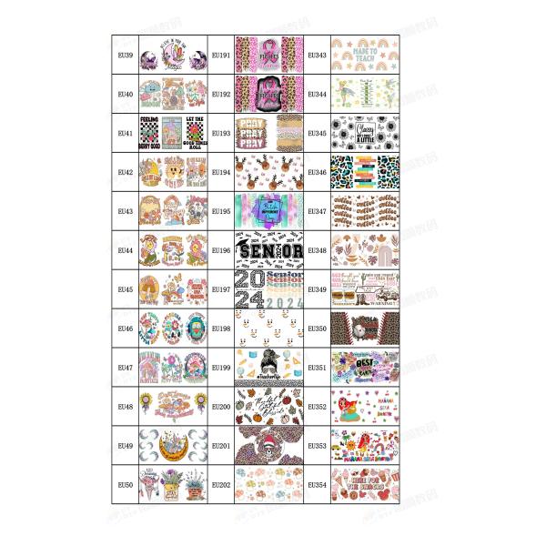 UVDTF packaging custom UV transfer stickers 16oz cup sleeve 24oz stickers DTF transfer waterproof labels