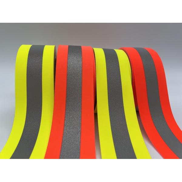 Silver Orange Fire Resistant Reflective Fabric Tape Applied To Firefighting Clothing