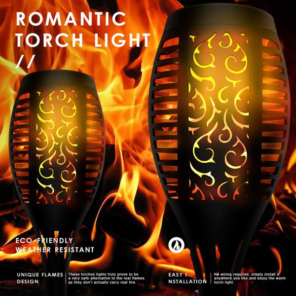 Outdoor Garden Solar Flame Torch Lights 96pcs LEDs Solar Powered LED Torches