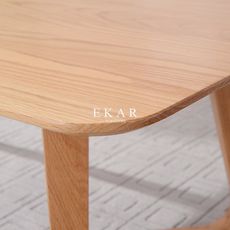 Solid Oak Wood Coffee Table Modern Sofa Table