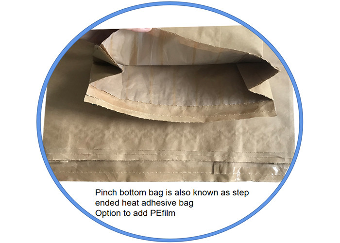 Eco Friendly Kraft Colorful Printing Heat Seal Paper Bags For Food Powder Packing