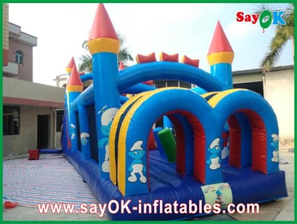 Obstacle Course Bounce House Family Inflatable Bounce CE Certificated Blower