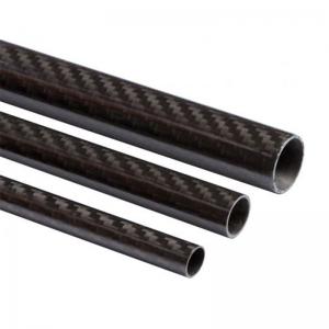 Quality Glossy Round Carbon Fiber Tube Unidirectional Roll Wrapped Machinability wholesale