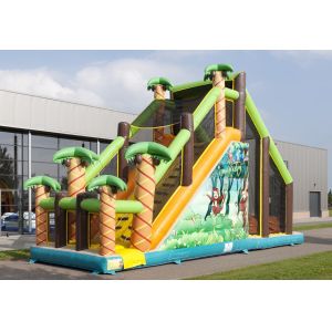 Quality Mega Run Kids Inflatable Obstacle Course Games With Climbing Wall wholesale