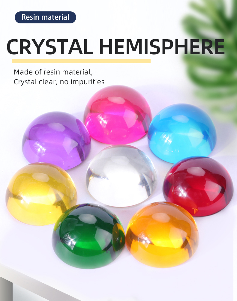 Custom acrylic resin colored solid dome hemisphere half ball for kids toy bricks building blocks