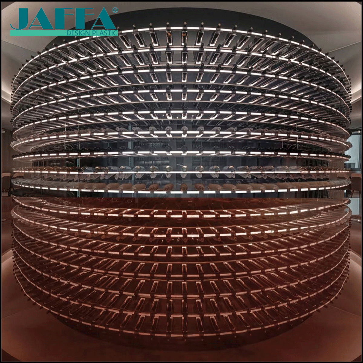 Quality Custom Acrylic Wine Cellar Display Rack, Luxury Commercial Wall-Mounted Wine Rack, Transparent Acrylic Storage for Winery &amp; Restaurant wholesale