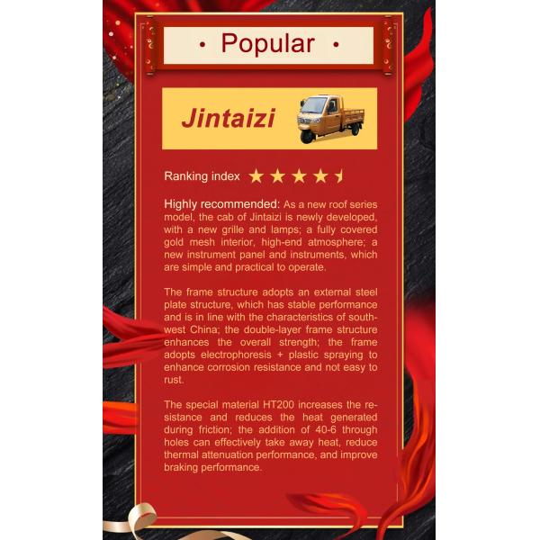 Adult Fully Enclosed Cabin Cargo 3 Wheel Motorcycle Tricycle with 1000W Power Output