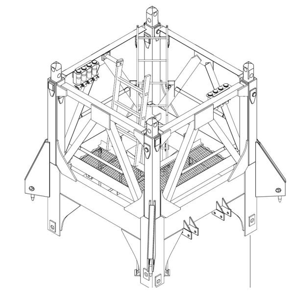 Epoxy Painting Q355B Transfer Mast Tower Crane Spare Parts