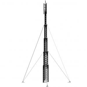Quality 25m Guyed Wire Telescopic Antenna Tower Low Carbon Steel Q235 wholesale