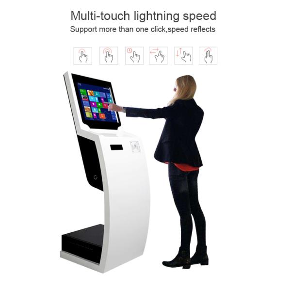 21.5 Inch PCAP Touch Screen Kiosk Financial Bank Windows Self Service With Keyboard