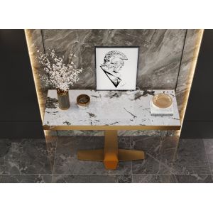Quality Sophisticated Gold Marble Top Console Table 760mm Height Contemporary wholesale
