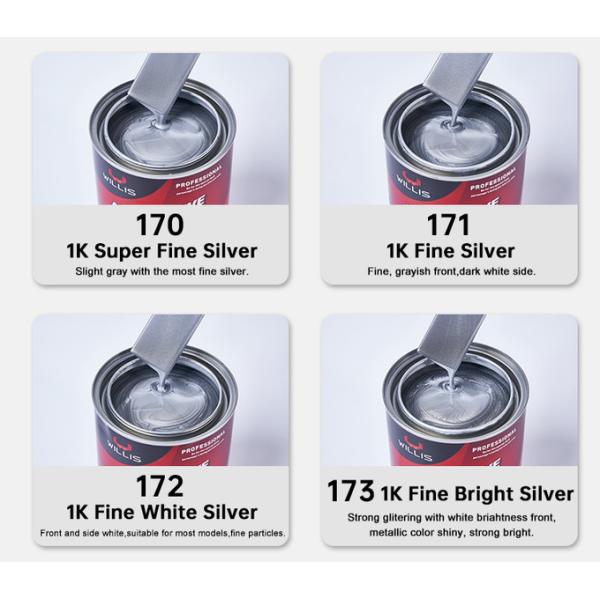 1K Primer Pearl Silver Metallic Automotive Paint Standard Thinner 2K Epoxy Primer 1K Silver Metallic Base Coat
