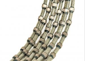 China Granite Block Dressing Tools Diamond Wire Cutting Rope 11mm 40 Beads Per Meter on sale