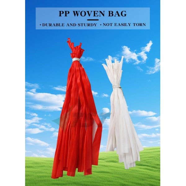 40x40 White Red Color 1kg Small Net Bag For Onion Packaging
