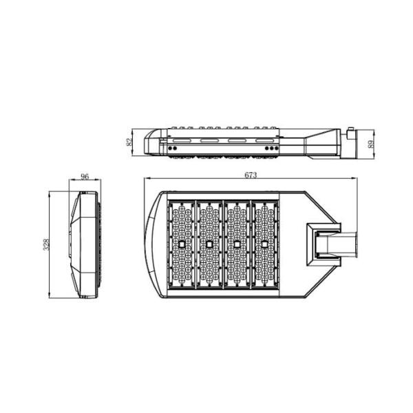 Warm White Led Street Light Bulb 200w Luminaires Aluminum 6063-T5 Body Material