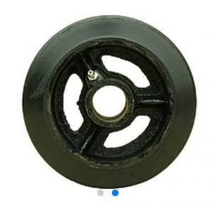 China Rubber Caster Wheels Caster Parts V Groove Caster Wheels With Steel Core on sale