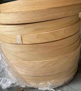 China Finger Jointed 2mm Edge Banding Tape White Oak Veneer Edging For Doors on sale