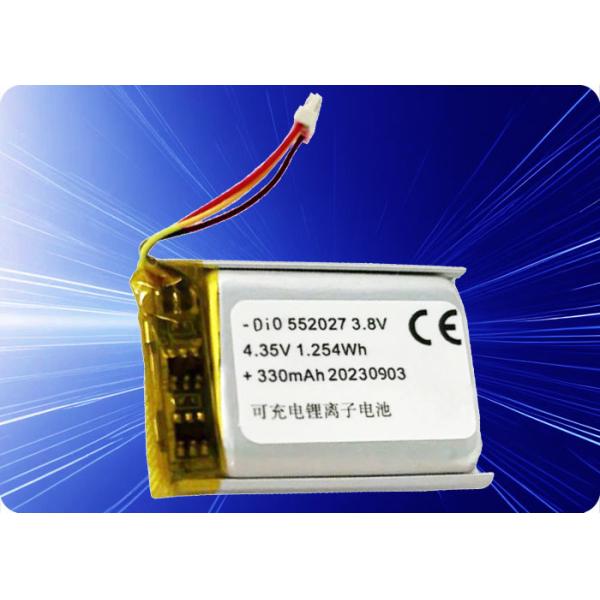 Cheap 3.8V 350mAh Lithium Polymer Battery 1C Discharge 500 Cycles for sale