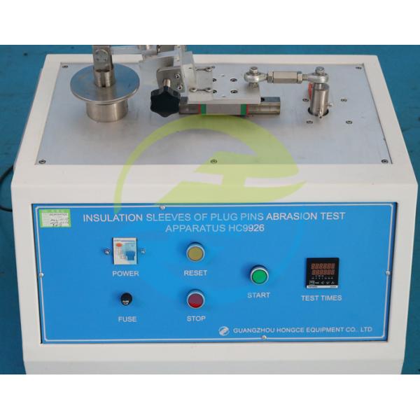 IEC 60884 Plug Insulation Sleeve Abrasion Tester 30 Cycles/Min 9mm Stroke