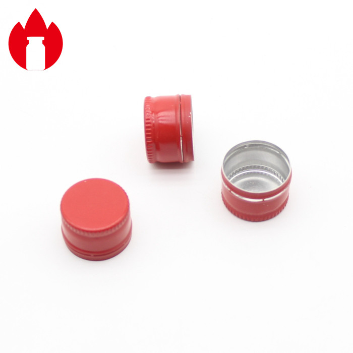 20mm 22mm 25mm 28mm Aluminium Pilfer Proof Caps For Screw Bottle