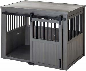 China ISO9001 Indoor Wooden Dog Crate Furniture With Doors Wooden Pet Kennel on sale