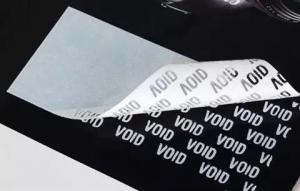 China Environmentally Friendly Void Self Adhesive Security Labels Dot Matrix Hologram on sale