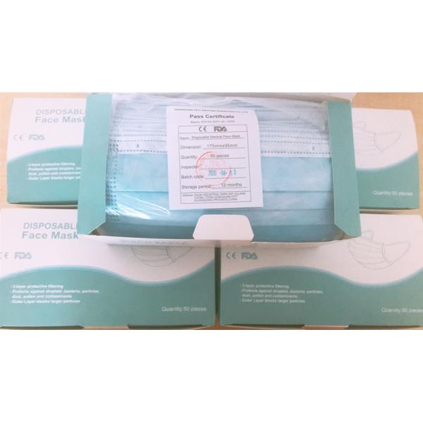 Protective 3 Ply Non Woven Face Mask Disposable Against Viruses For Personal Health