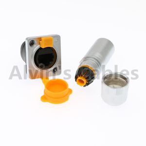 Quality Metal Round Waterproof RJ45 Connector IP65 Environmentally Friendly Materials wholesale