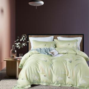 Quality Stylish Tencel Bedding Sets 230 TC Colorful Eco Friendly Massage Bed Sheets 4 Pcs wholesale