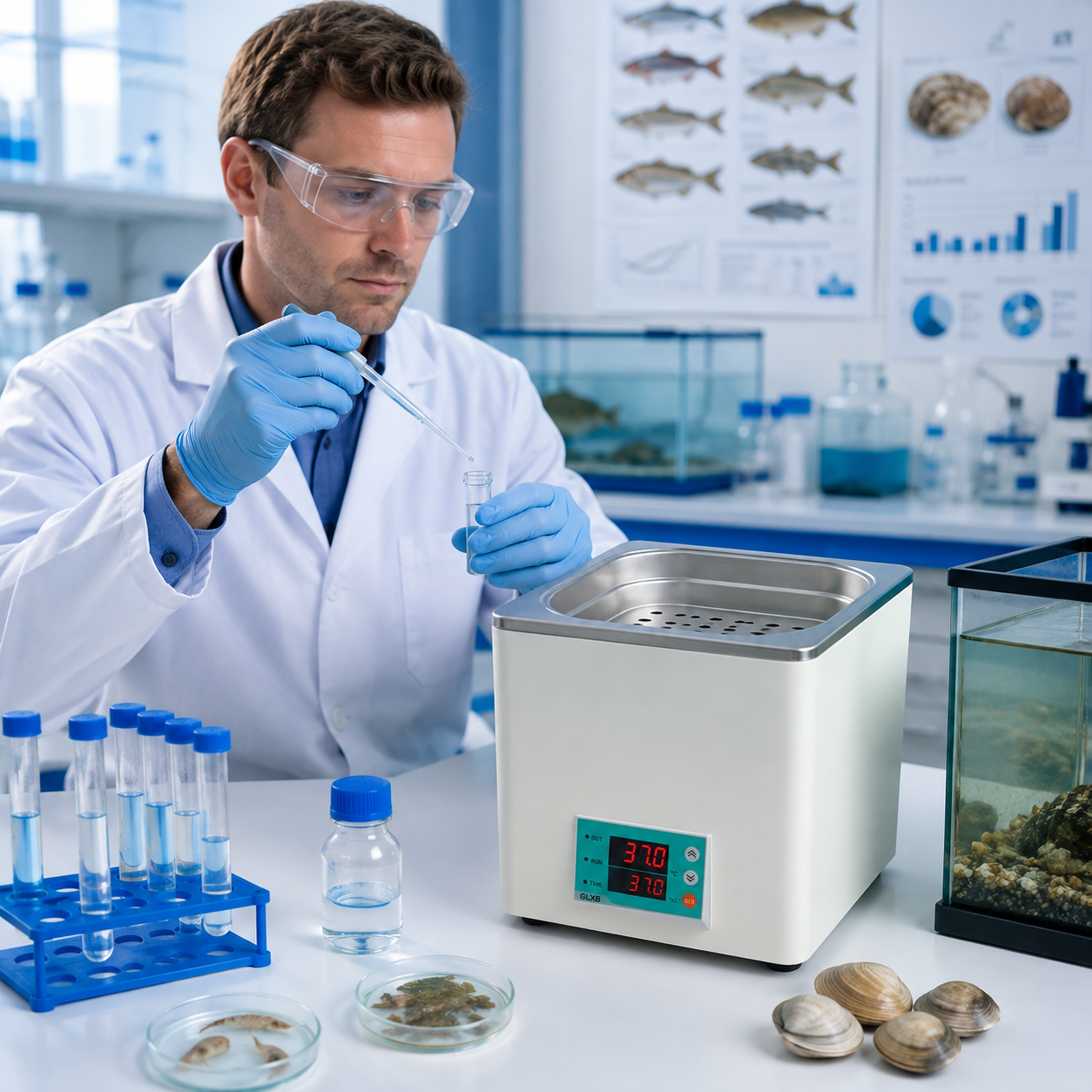 Cenlee Laboratory Sample Heating Precise Digital Control 1-Well Ambient to 100C 300W Constant Temperature Water Bath
