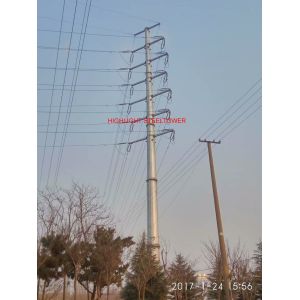 Quality Power Transmission Electric Steel Pole With Damage Test Report wholesale